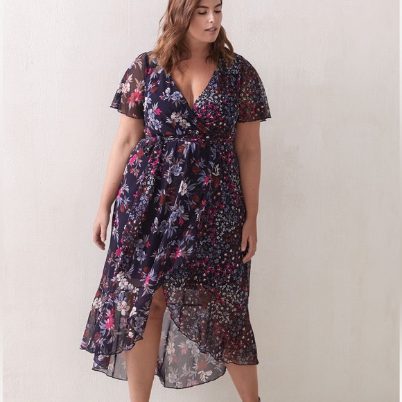 Addition Elle Dresses & Skirts - Addition Elle fit & flare wrap dress